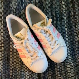 Pink Adidas Superstars